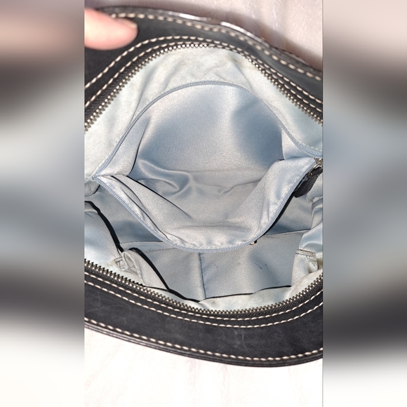 GENUINE COACH LEATHER AND JACQUARD CONVERTIBLE BUCKET BAG - Picture 13 of 16